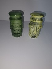 Polynesian Tiki Maori-Style Figural Ceramic Salt and Pepper Shakers — listing 5