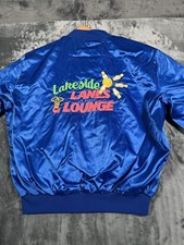 Vintage Youngstown Bowling League Varsity Jacket - Green Wool with Leather Sleeves, Chenille 'Rob 91' Detailing — listing 2