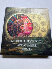 2024 Mexican Silver Libertad 1 oz - Winged Victory (Angel), Gilded/Colorized — listing 3
