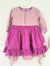 Well Dressed Wolf Girls' Pink Metallic Stripe Twirl Dress, Size 4T, NWT