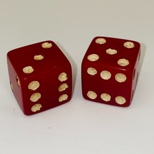 Vintage Butterscotch Bakelite Large Die (35mm Cube) with Threaded Insert — listing 4