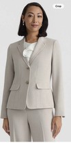 Kasper A.S.L. Women's Cream Two-Piece Pant Suit, Size 16 — listing 4