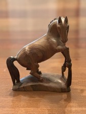 Vintage Carved Wood Tray with Inlaid Figural Scene — listing 5