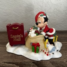 Vintage Santa's Best Animated Mickey Mouse Santa Riding Reindeer Rocking Christmas Display — listing 4