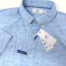 Southern Tide Intercoastal Blue Gingham Button-Down Shirt, Size XXL — listing 5