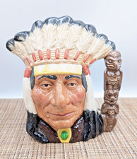 Royal Doulton 'North American Indian' Large Character Jug with Totem Pole Handle — listing 5