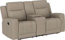 Coaster Furniture Cream Leather Power Reclining Loveseat