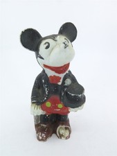 Vintage Disney Mickey Mouse Bisque Porcelain Figurines, Doctor & Winter Skier, Set of 2
