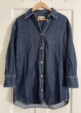Madewell Oversized Denim Trucker Jacket in Faded Black/Washed Charcoal, Size XS — listing 6