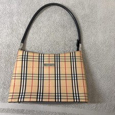 Burberry Beat Check Quilted Small Shoulder Bag with Black Leather Buckle Flap — listing 3