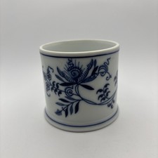 Blue Onion Pattern Porcelain Jam & Jelly Condiment Jars with Lids and Spoons (Pair) — listing 6