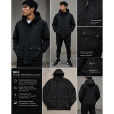 Nike Men's Insulated Hooded Winter Jacket with Fleece-Lined Hood, Size M — listing 6