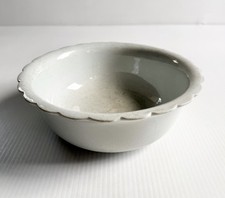 Antique 1880s White Ironstone China Serving Dishes, Set of Four (Scalloped, Oval Platter, and Round Plates) — listing 2