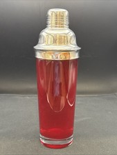 Vintage Three-Piece Cocktail Shaker with Built-In Strainer Cap — listing 2
