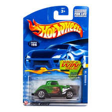 Hot Wheels '34 Ford 3-Window Coupe, Red with Flame Tampos, Blackwall Wheels — listing 5