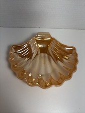 Vintage Pink Lustreware Scallop Shell Snack Plate & Glass Tumbler Set (Boxed Set of 6) — listing 6