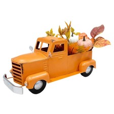 Farmhouse Fall Throw Pillow, Embroidered Vintage Truck with Pumpkins, Hayrides Apples Cider — listing 5