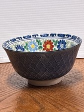 Japanese Arita Ware Blue and White Porcelain Bowl with Pagoda Landscape Motif — listing 4