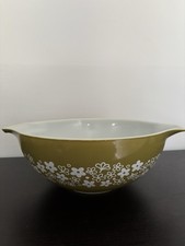 Vintage Pyrex Spring Blossom Green (Crazy Daisy) Cinderella Mixing Bowl #441 — listing 6