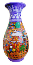 Mexican Talavera Pottery Blue & White Hand-Painted Bud Vase — listing 2