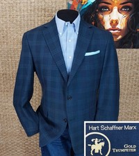 Hart Schaffner & Marx Baskin Men's Two-Button Sport Coat, Gray Pinstripe Wool — listing 5