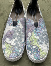 Ilse Jacobsen Hornbæk Tulip Laser-Cut Slip-On Flat, Navy, Women's EU 41 / US 10.5