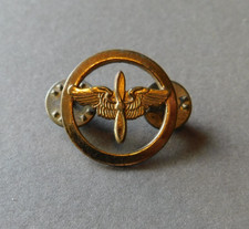 WWII US Army Air Corps Aviation Cadet Winged Propeller Collar Insignia Pin — listing 4