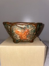 Weller Woodland (Woodcraft) Pottery Bowl with Foxes and Foliage in Relief No visible mark — listing 3