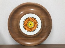 Vintage Ceramic Cheese/Butter Dome with Hand-Painted Sunflower Motif on Underplate — listing 3