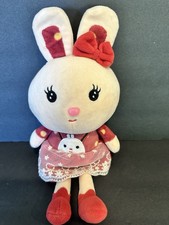 Plush Floppy-Eared Bunny Rabbit Stuffed Animal, Pink with Orange Inner Ears — listing 2
