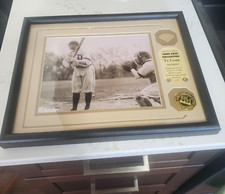 Ty Cobb "Philadelphia" Framed Game-Used Collection Photo with Gold Coin & Certificate — listing 4