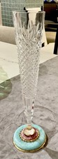 Cut Crystal Trumpet-Form Footed Bud/Flower Vase with Diamond and Fluted Cutting — listing 2
