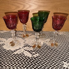 Cut Crystal Cordial / Sherry Glass with Diamond and Fan Cut Pattern — listing 3