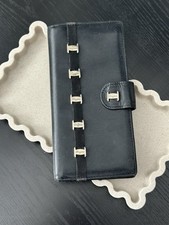 Salvatore Ferragamo Black Quilted Leather Kisslock Wallet — listing 3