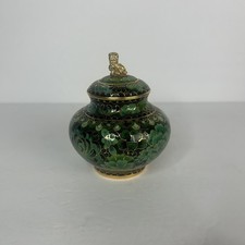 Chinese Cloisonné Enamel Lidded Ginger Jar with Foo Dog Finial — listing 5