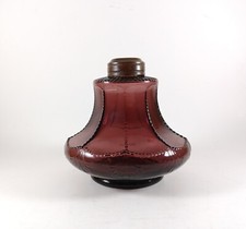 Antique Pink/Amethyst Pressed Glass Pedestal Oil Lamp with Clear Chimney — listing 3