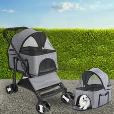 Purple 3-Wheel Pet Stroller for Dogs/Cats with Mesh Canopy — listing 5
