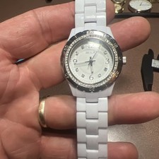 Relic Women's White Silicone Band Crystal-Accent Quartz Watch, Model ZR11898 — listing 6