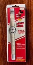 Bradley Time Mickey Mouse Quartz Fashion Watch, White Band, New on Card