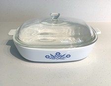 Vintage Corning Ware Blue Cornflower 10" Square Casserole Dish P-10-B — listing 3