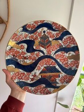 Antique Japanese Imari Porcelain Charger with Floral Panel Design, Hand-Painted — listing 5