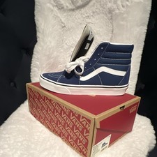 Vans Sk8-Hi Blue Suede High-Top Sneakers with 'Leave It Better Than You Found It' Sidewall — listing 3
