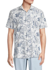 Civil Society Men's Linen-Blend Striped Button-Up Shirt, Size XL — listing 5