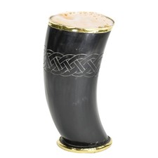 Natural Cattle Horn Drinking Horn with Curved Tip — listing 4