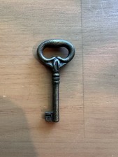 Antique Skeleton Keys (5) with Small Decorative Brass Trinket/Treasure Chest Box — listing 6