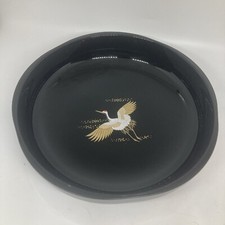 Vintage Japanese Lacquerware Bowl with Hand-Painted Chrysanthemum, Camellia and Sakura Blossoms on Green Ground — listing 2
