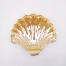 Vintage Pink Lustreware Scallop Shell Snack Plate & Glass Tumbler Set (Boxed Set of 6) — listing 3