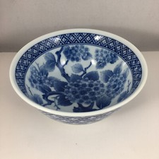 Vintage Blue & White Raised Floral Relief Teapot with Lid, Made in Japan — listing 4