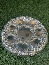 Gorham Silverplate Round Serving Tray with Black Center — listing 3