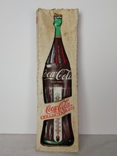 Coca-Cola Contour Bottle-Shaped Embossed Tin Thermometer — listing 3